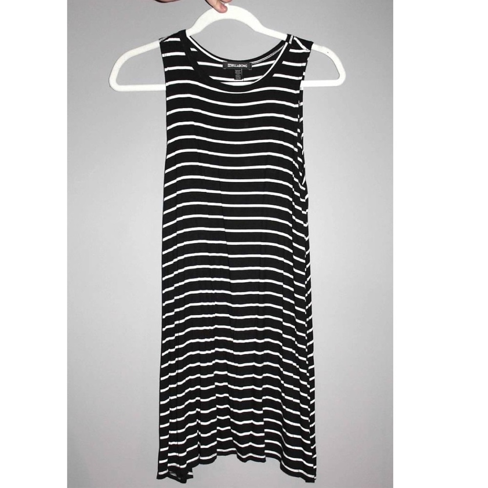 Billabong black and white striped dress